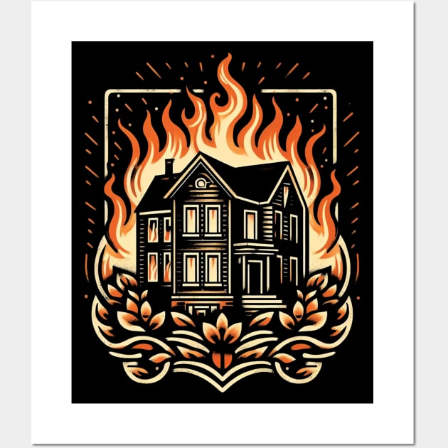 FIRE HOUSE Wall Art by Trendsdk